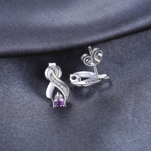 Amethyst | Genuine Purple Amethyst  Stud Earrings – 925 Sterling Silver Silver