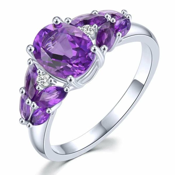 Amethyst | Natural South Africa Amethyst Silver 2.5 Carats Deep Purple Gemstone Silver