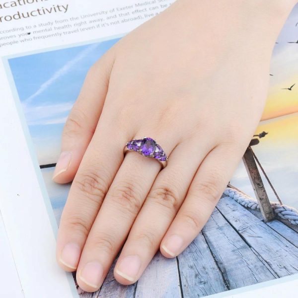 Amethyst | Natural South Africa Amethyst Silver 2.5 Carats Deep Purple Gemstone Silver