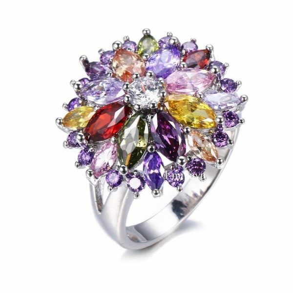 Amethyst | Peridot Garnet Citrine Amethyst and White Topaz Multicolor Cocktail