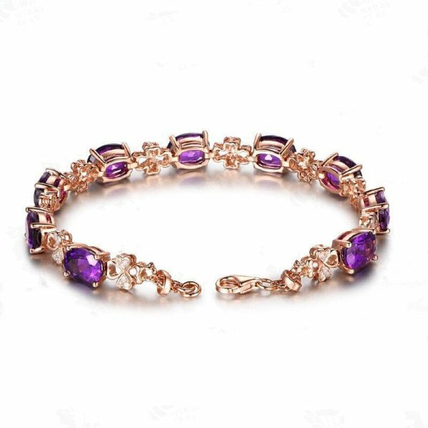 Amethyst | Romantic Heart Shaped Amethyst Gemstone Jewelry Set