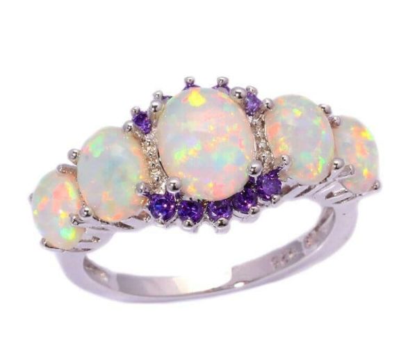 Amethyst | White Fire Opal Amethyst Silver