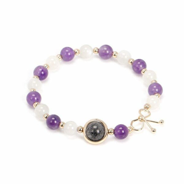 Amethyst | White Moonlight Amethyst Bracelet Silver