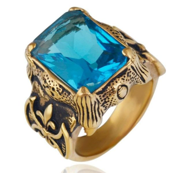 Aquamarine | Aquamarine Gold Vintage Men