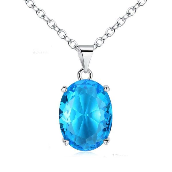 Aquamarine | Aquamarine Oval Pendant