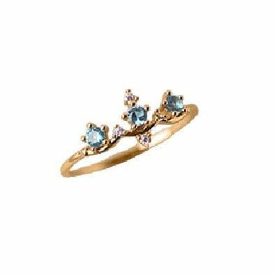 Aquamarine | Aquamarine Retro Small Crown Ladies Elegant