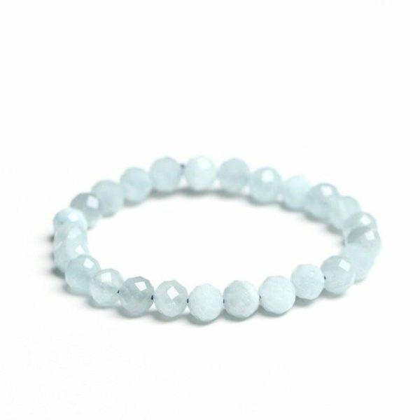 Aquamarine | Aquamarine Yoga Bracelet Silver