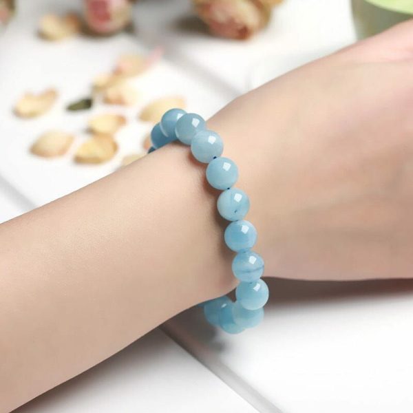 Aquamarine | Aquamarine Yoga Bracelet Silver