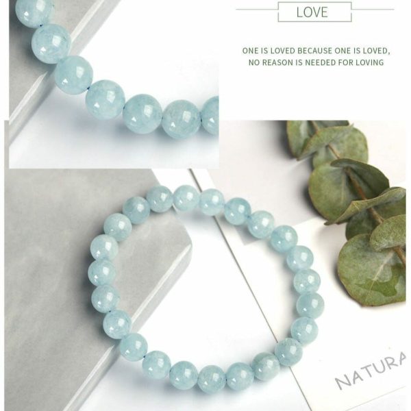 Aquamarine | Aquamarine Yoga Bracelet Silver