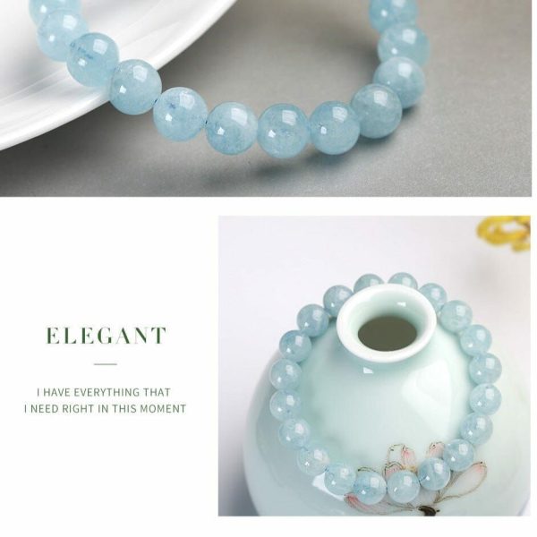 Aquamarine | Aquamarine Yoga Bracelet Silver