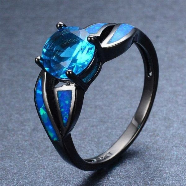 Black Opal | Blue Fire Aquamarine Opal