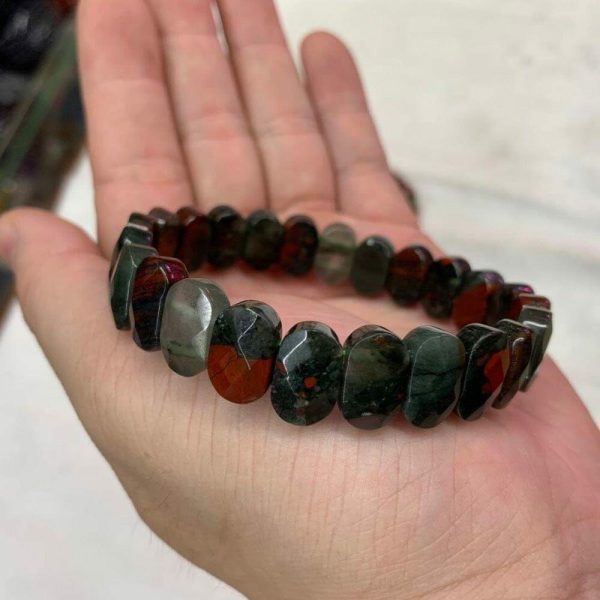 Bloodstone | African Bloodstone Stretch Chain Bracelet