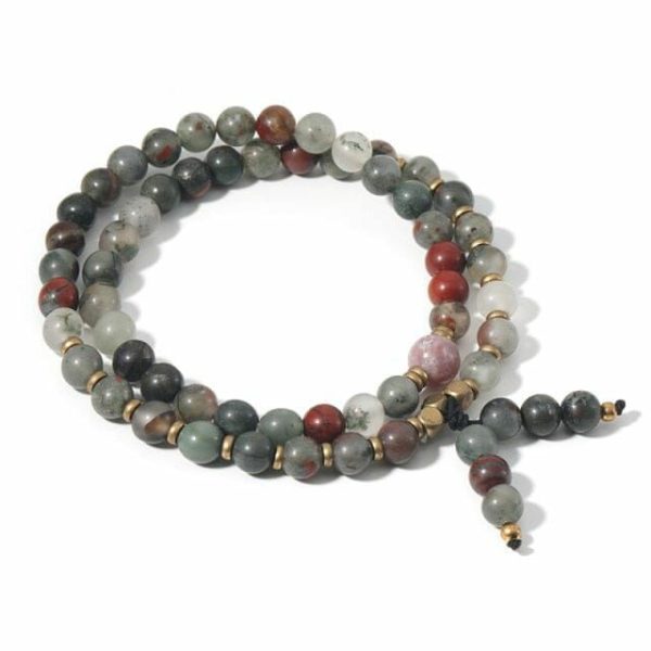 Bloodstone | Double Layer Natural Bloodstone Beads Bracelet