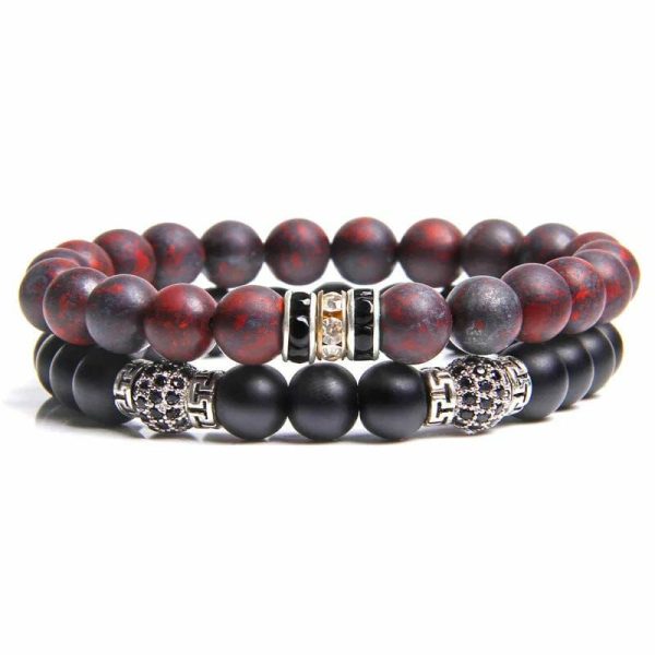 Bracelets | 2pc Natural Bloodstone Beaded Bracelet