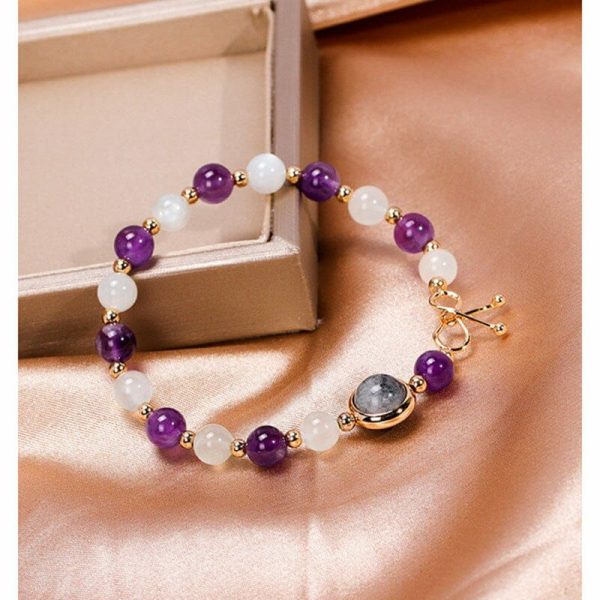 Bracelets | White Moonlight Amethyst Bracelet Silver