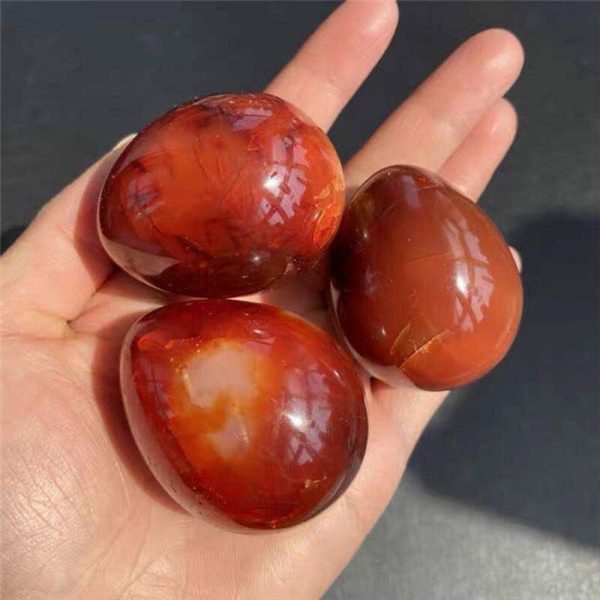 Carnelian | Natural Carnelian Eggs Quartz Crystals Healing Gemstone Agate Yoni Eggs