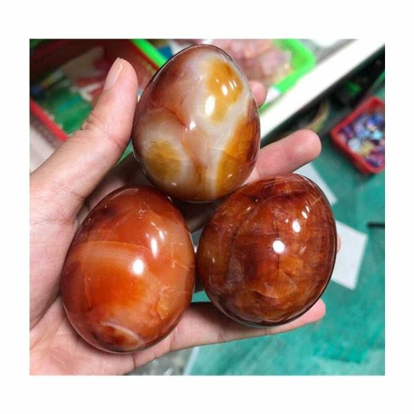 Carnelian | Natural Carnelian Eggs Quartz Crystals Healing Gemstone Agate Yoni Eggs