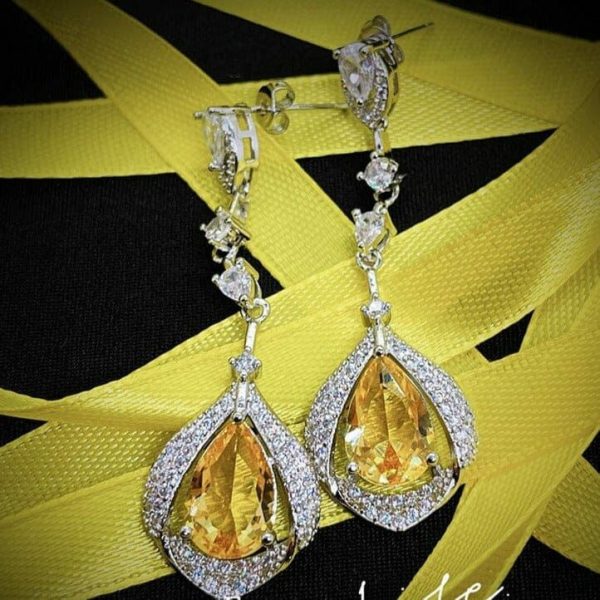 Citrine | Amazing Fashion Citrine Crystal Drop Earrings