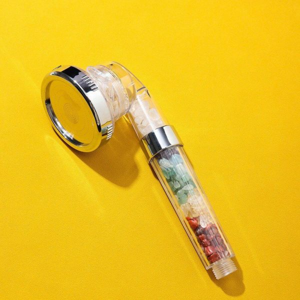 Clear Quartz | 7 Chakra Natural Crystal Shower Head