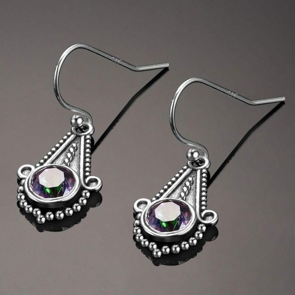 Earrings | Adorable Rainbow Mystic Topaz Drop Earrings – 925 Sterling Silver Multi