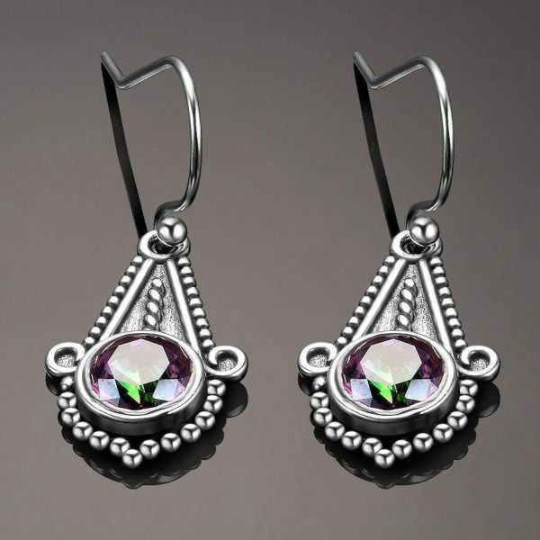 Earrings | Adorable Rainbow Mystic Topaz Drop Earrings – 925 Sterling Silver Multi