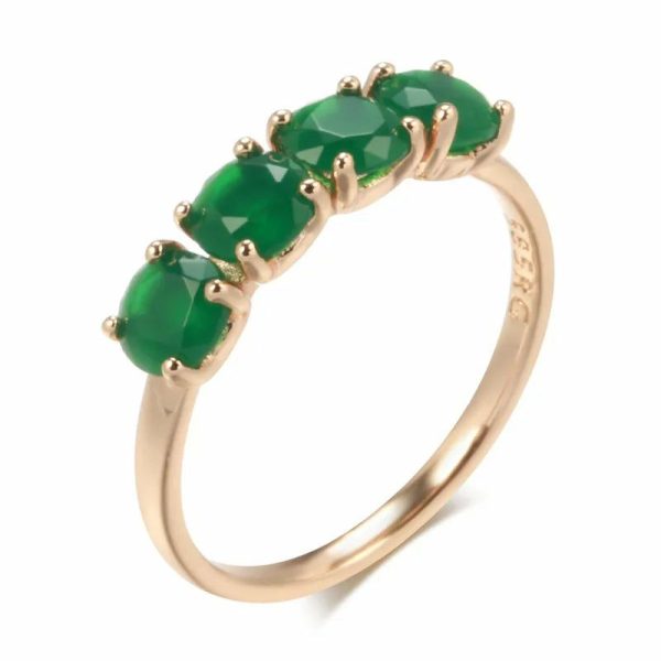 Emerald | 18K Rose GoldNatural Emerald Gemstone Jewelry Green