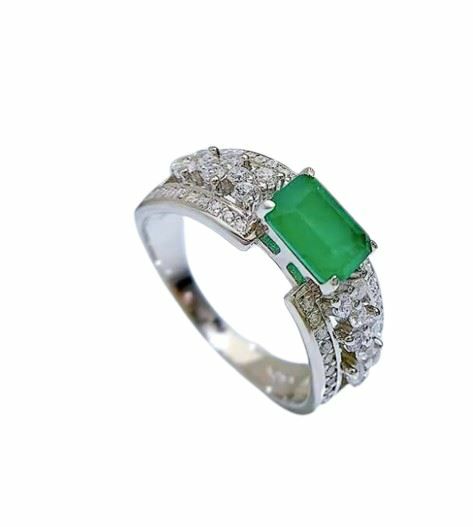 Emerald | Emerald 10 * 12mm Rectangular Cross borderfrom Europe Gold Color