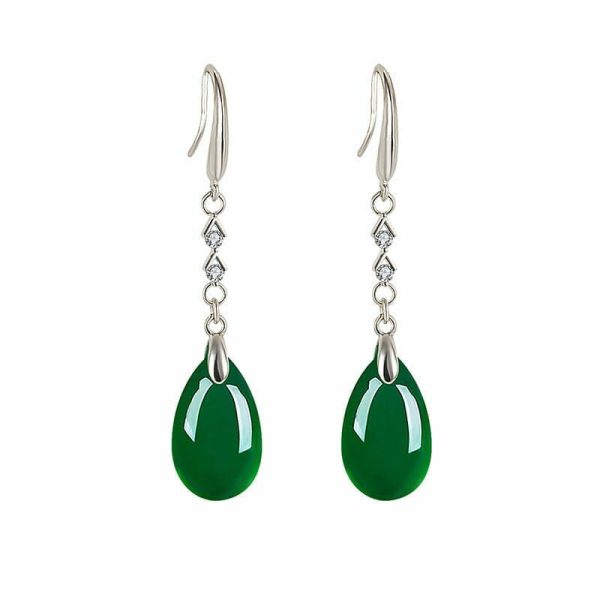 Emerald | Emerald Bizuteria Orecchini Drop Earrings – 925 Sterling Silver