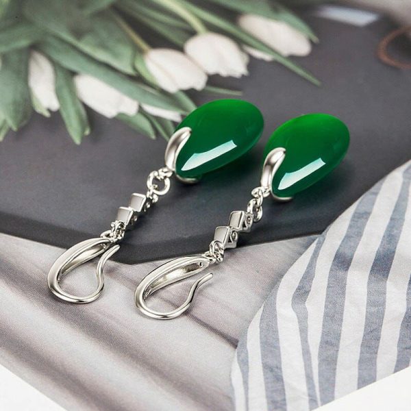 Emerald | Emerald Bizuteria Orecchini Drop Earrings – 925 Sterling Silver