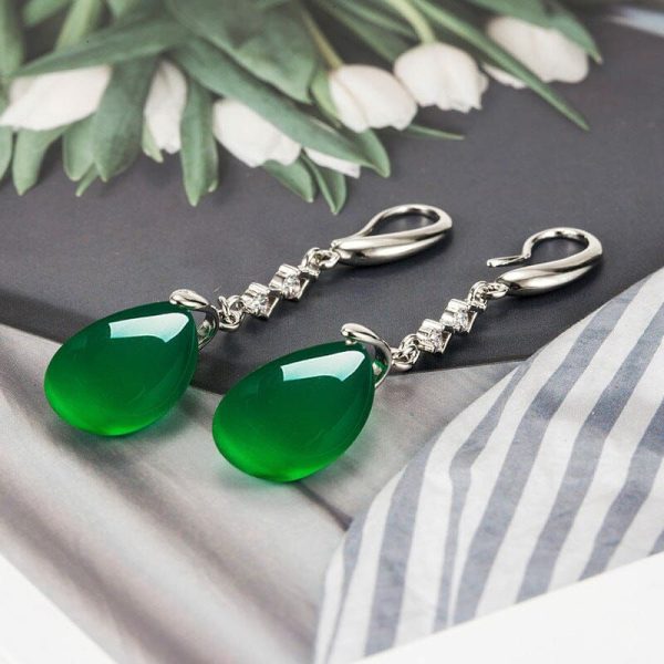 Emerald | Emerald Bizuteria Orecchini Drop Earrings – 925 Sterling Silver