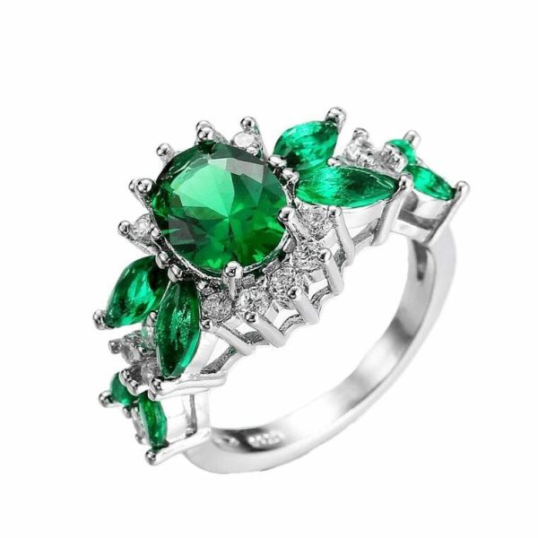 Emerald | Emerald White Topaz- 925 Sterling Silver