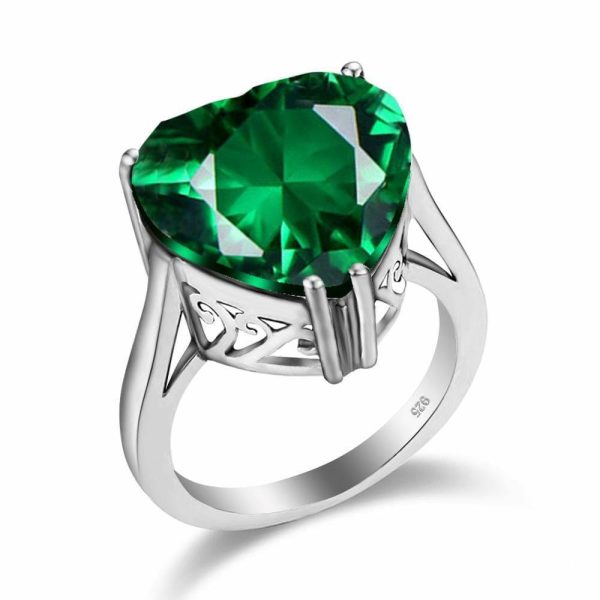 Emerald | Love Heart Bulgaria Emerald- 925 Sterling Silver