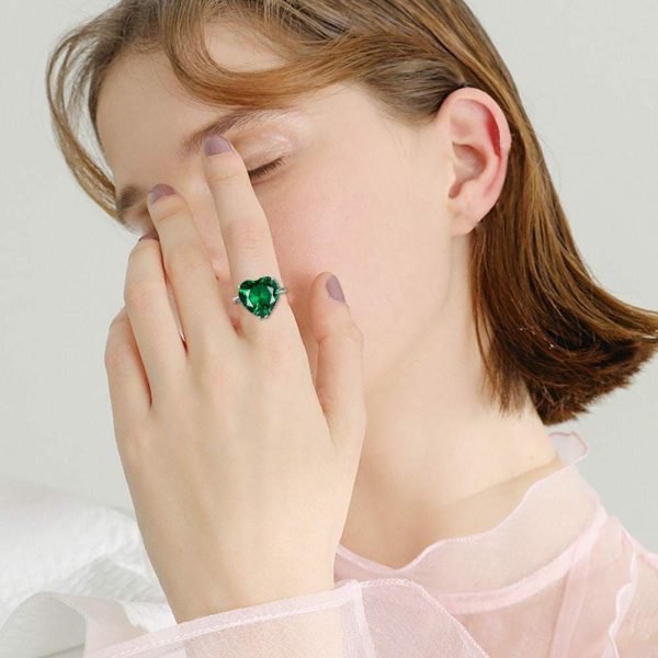 Emerald | Love Heart Bulgaria Emerald- 925 Sterling Silver