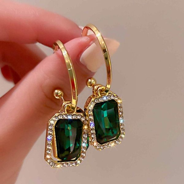 Emerald | Luxury Exquisite Emerald Earrings Blue