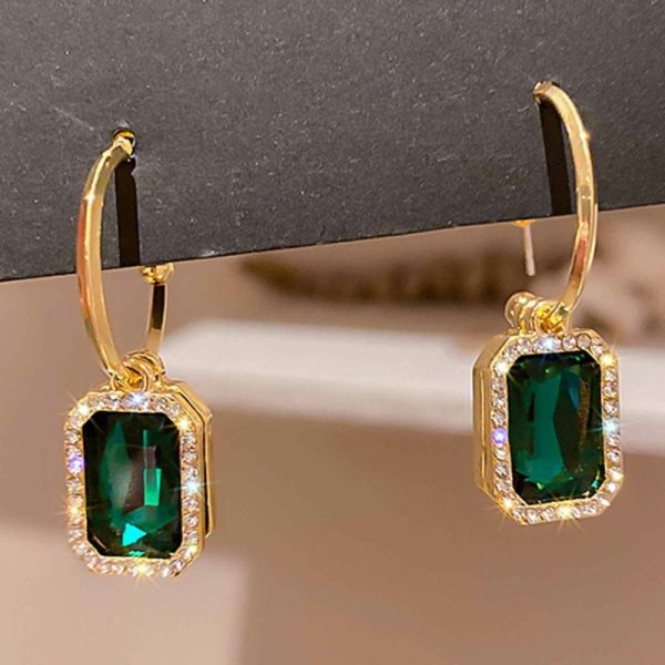 Emerald | Luxury Exquisite Emerald Earrings Blue