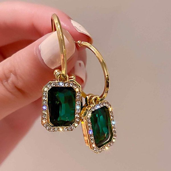 Emerald | Luxury Exquisite Emerald Earrings Blue