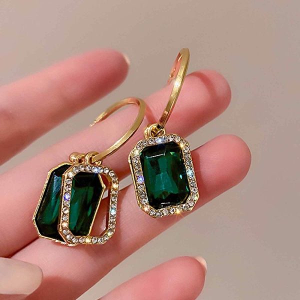 Emerald | Luxury Exquisite Emerald Earrings Blue