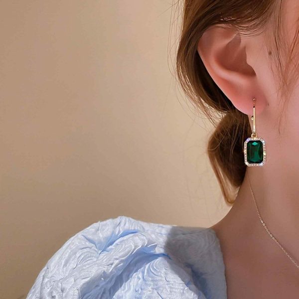 Emerald | Luxury Exquisite Emerald Earrings Blue