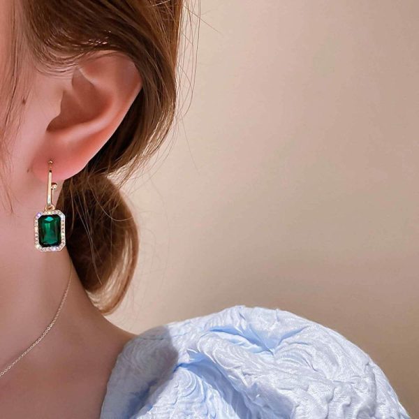 Emerald | Luxury Exquisite Emerald Earrings Blue