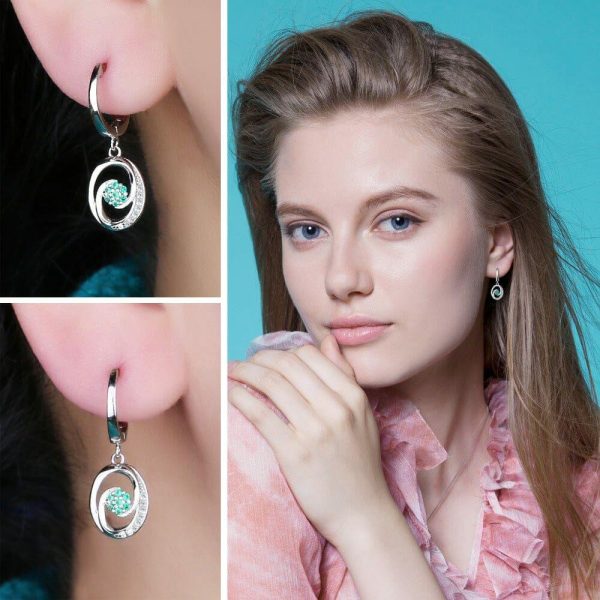 Emerald | Party Oval Emerald Drop Earrings – 925 Sterling Silver