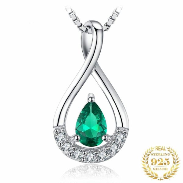 Emerald | Pear Shape Emerald Pendant – 925 Sterling Silver