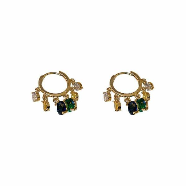 Emerald | Pretty Emerald Hoop Earrings