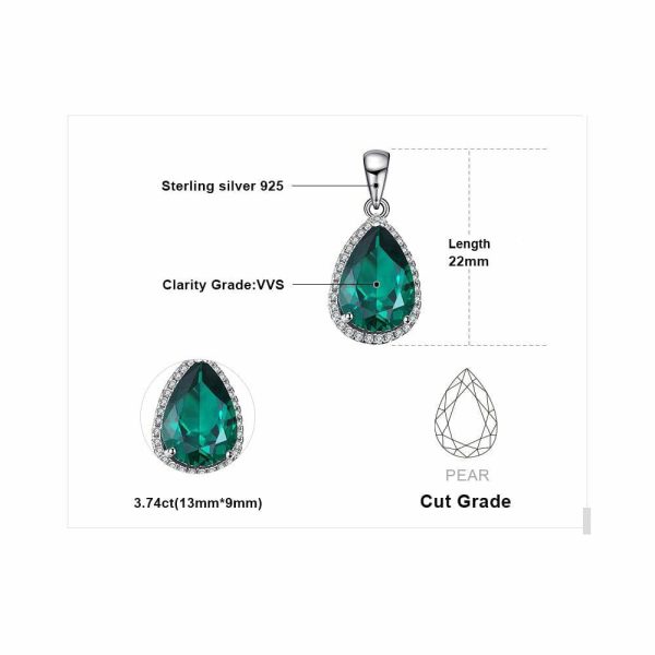 Emerald | Queen Emerald Pendant- 925 Sterling Silver