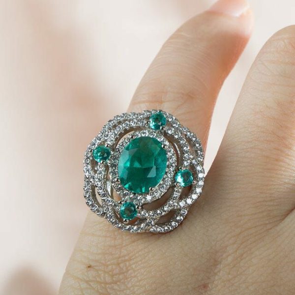 Emerald | Queen Style Emerald- 925 Sterling Silver