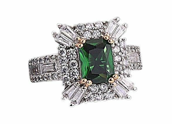 Emerald | Starburst Emerald Zircon Silver