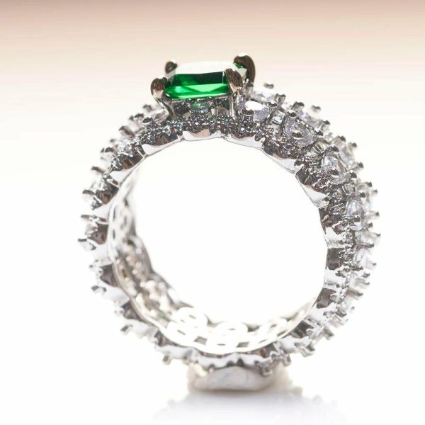 Emerald | Vintage Emerald Gemstone 925 Sterling Silver