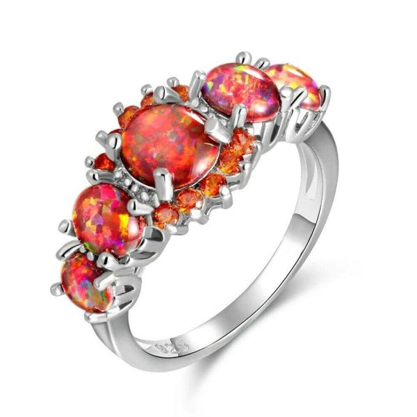 Fire Opal | Orange Fire Opal Garnet Silver