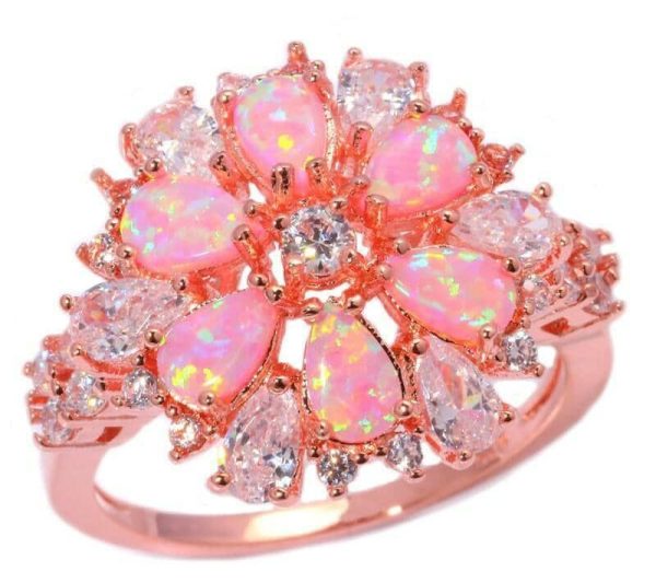 Fire Opal | Pink Fire Opal Flower