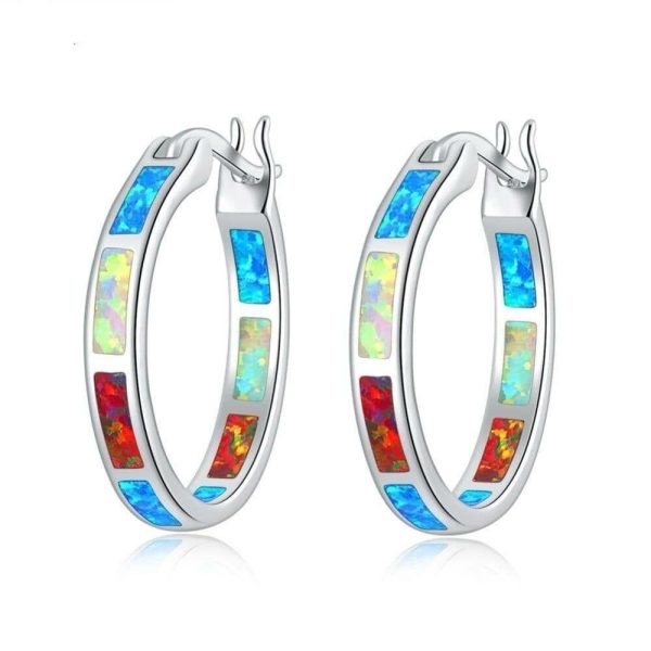 Fire Opal | Rainbow Fire Opal Earrings