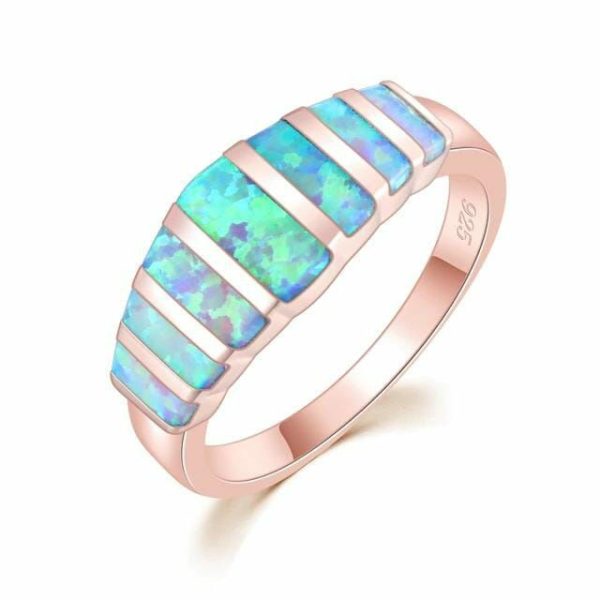 Fire Opal | Rainbow Fire Opal Summer Elegant Rose Gold